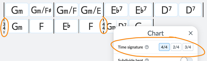 Chart of Rattlesnake with multiple time signatures